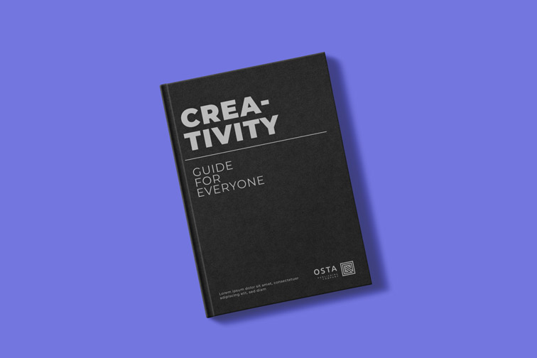 青色の背景に黒い本