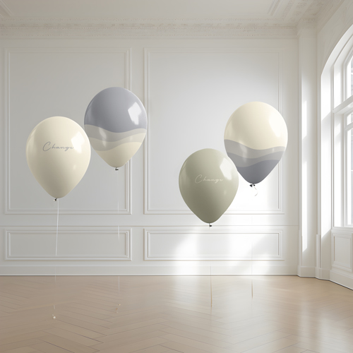 Globos en un entorno hogareño