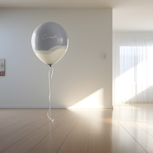 Globo individual en un entorno contemporáneo de casa