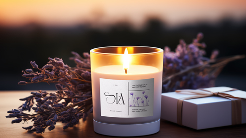 Vela Entre o Êxtase da Lavanda