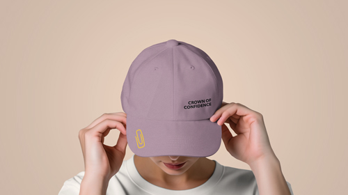 Personne portant une casquette Vue de dessus