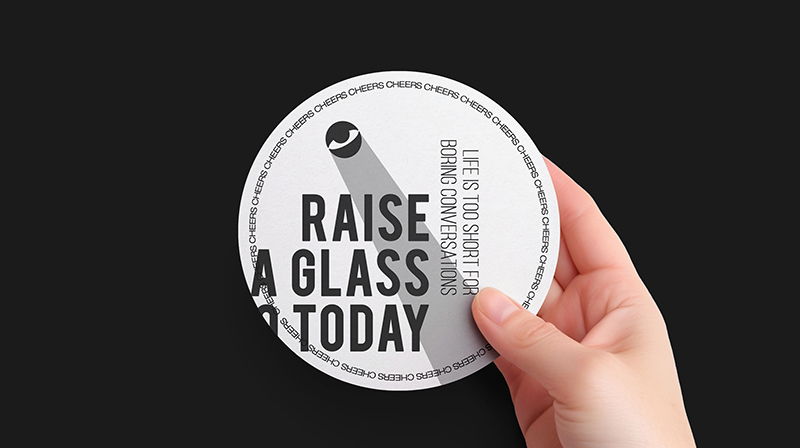 Trendiger Untersetzer Vorderansicht