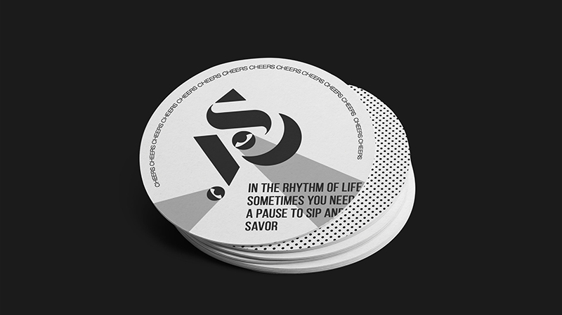 Stapel von Untersetzern Hochwinkelansicht