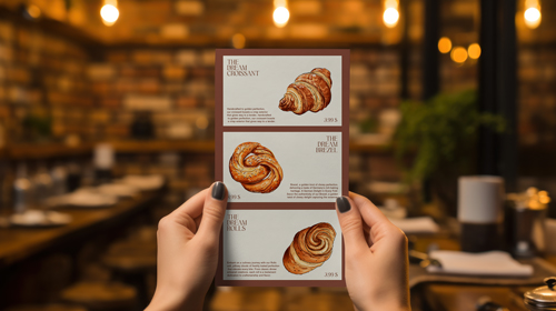 Menu Vertical em um Fundo Desfocado