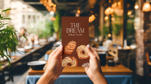 Menu com um Café ao Fundo