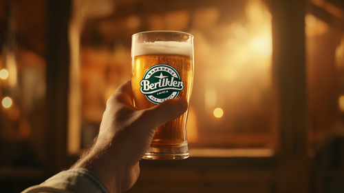 Personne tenant un verre de bière