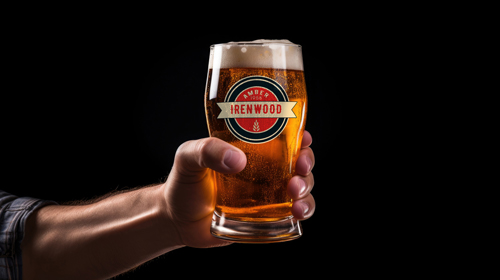 Personne tenant un verre de bière artisanale