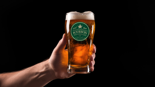 Verre rempli de bière artisanale