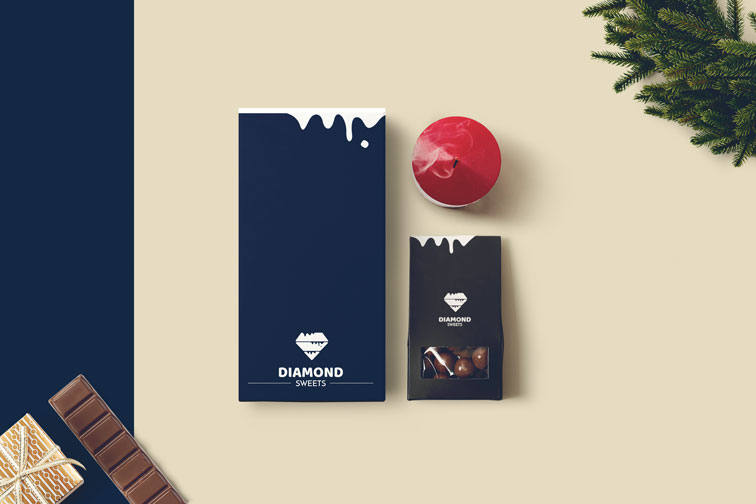 Pacotes de Natal com Chocolate