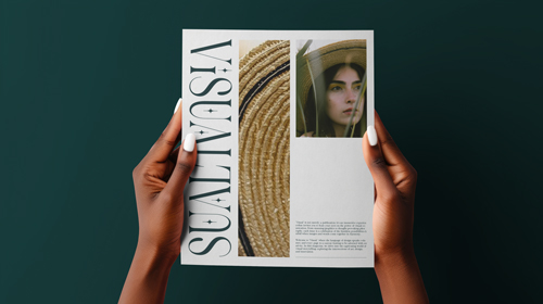 Журнал на зеленом фоне