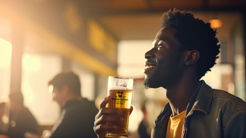 Homem Segurando um Copo de Cerveja