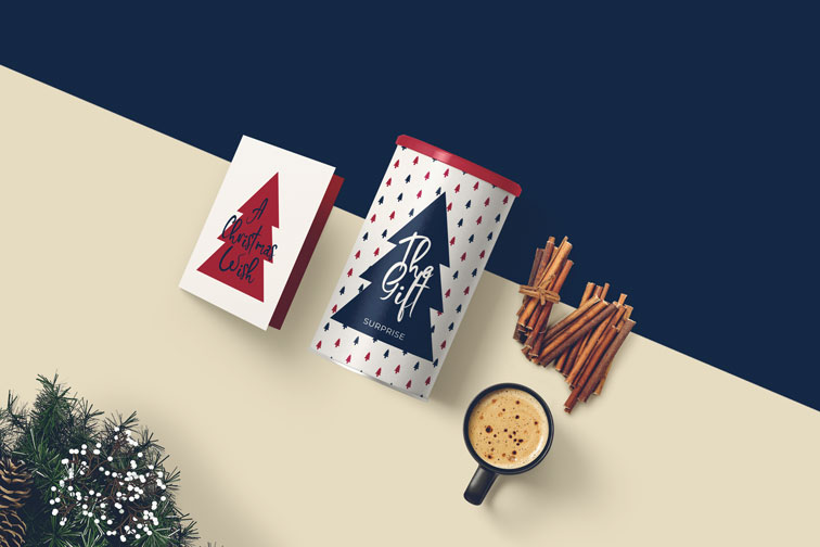 Conjunto de produtos de Natal