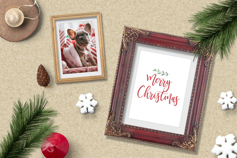 ２つのクリスマスフォトフレーム