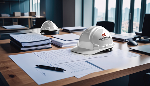 Каска на офисном столе