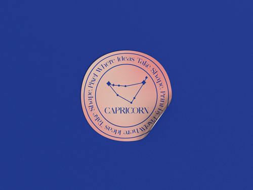 Yuvarlak Şekilli Sticker'ın Önden Görünüşü