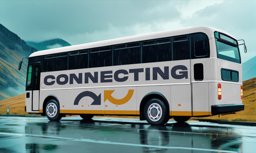 Bus par temps de pluie