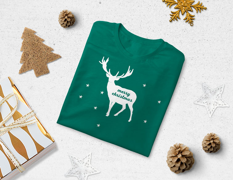 تي شيرت الكريسماس المطبوع
