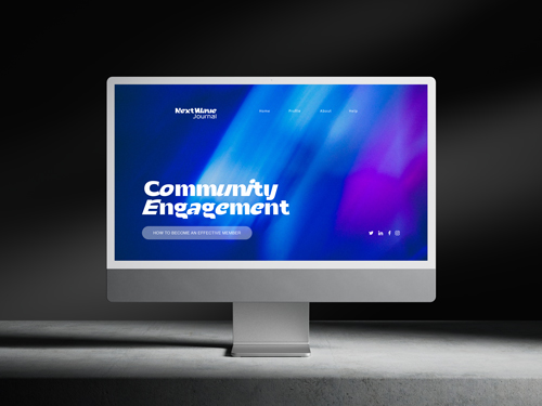 ストーンスタンドに置いたiMac、正面図