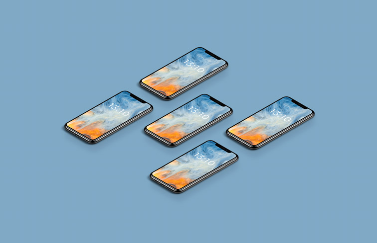 Çapraz Duran iPhone’ların Sol Açıdan Görünüşü