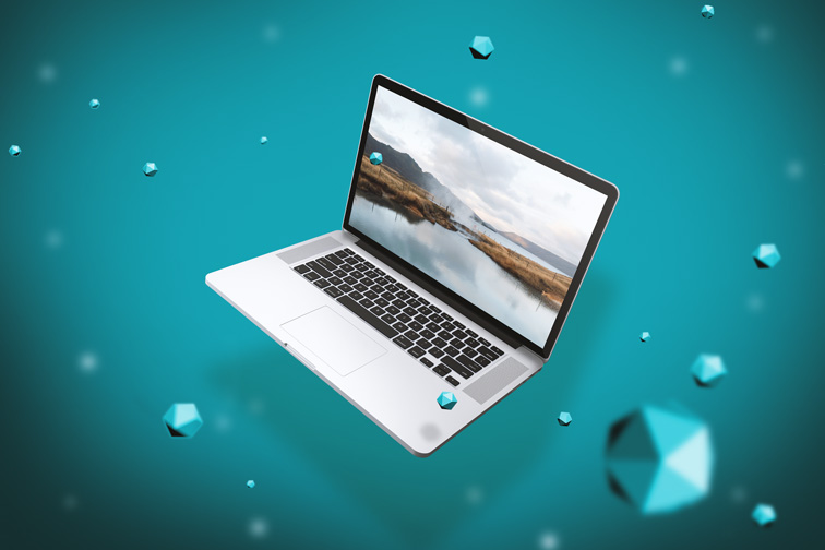 MacBook en el aire