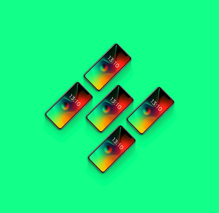 Quadratisches iPhone-Mockup