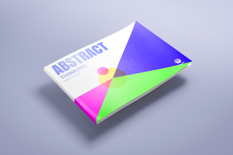 Horizontales dünnes Buch in der Luft