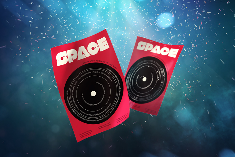 Flyers on a Particle Background