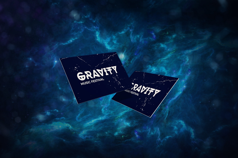 Business Cards on a Cosmic Background
