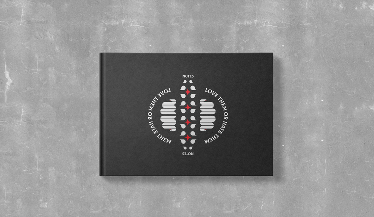 Carnet de notes horizontal à couverture rigide