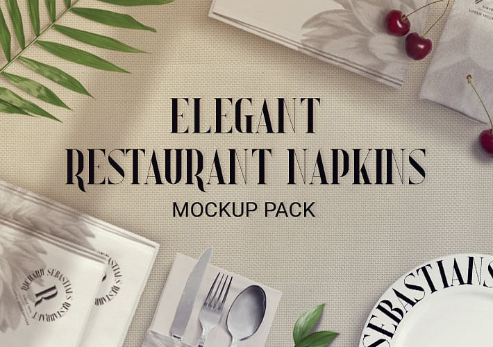 Pack de serviettes de restaurant élégantes