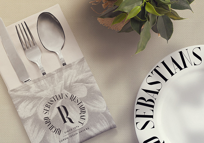 Pack de serviettes de restaurant élégantes