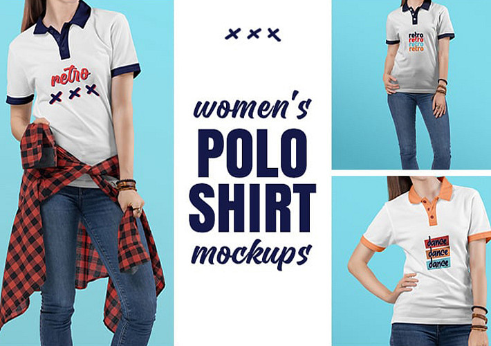 Mockups de polos pour femmes