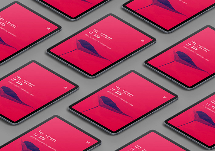 Conjunto de Mockups Isométricos para iPad