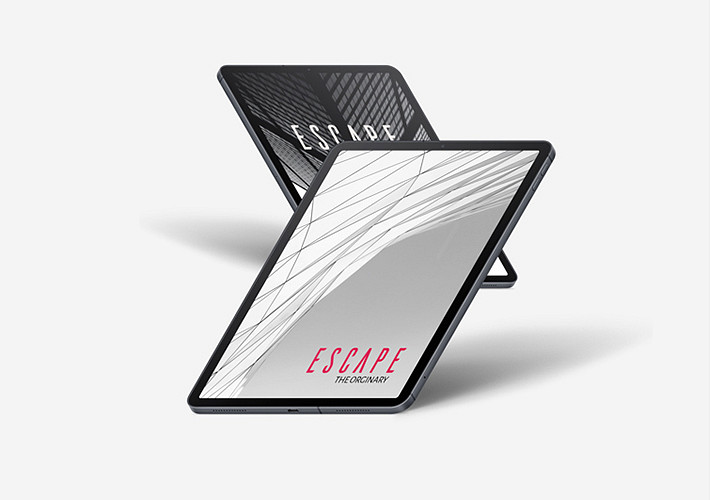 Conjunto de Mockups Isométricos para iPad