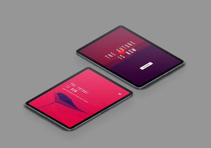 Conjunto de Mockups Isométricos para iPad
