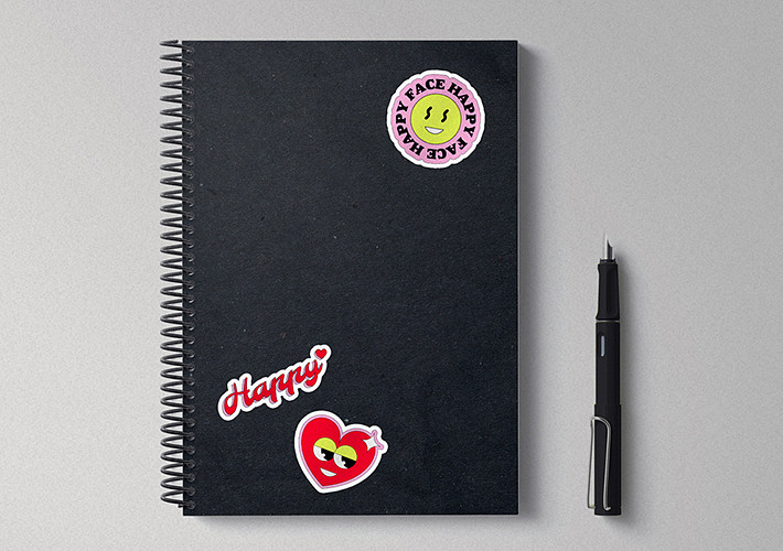 Mockups de Adesivos Cortados