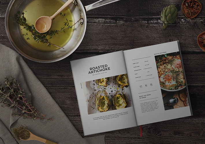 Lezzetli Yemek Kitabı Mockup'ları