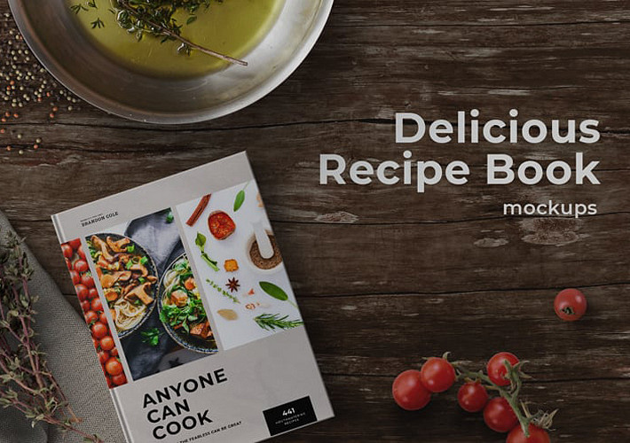 Lezzetli Yemek Kitabı Mockup'ları