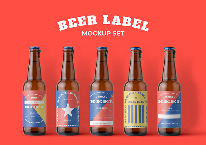 Kit de mockups - Étiquette de bière