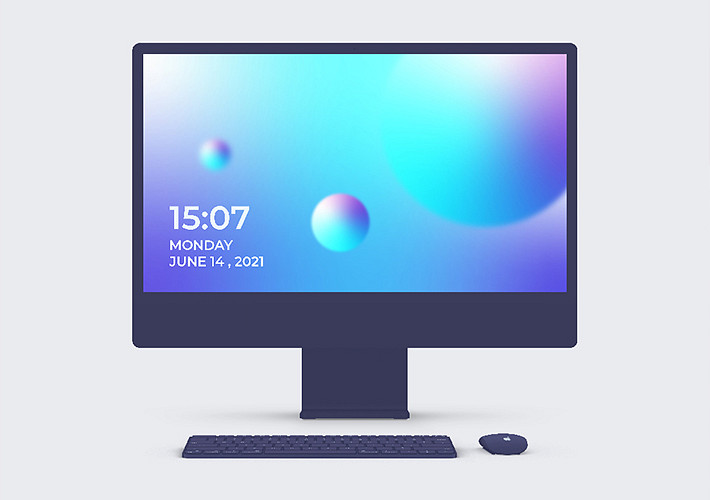 Mockups de iMac de Clay de 24 Pulgadas