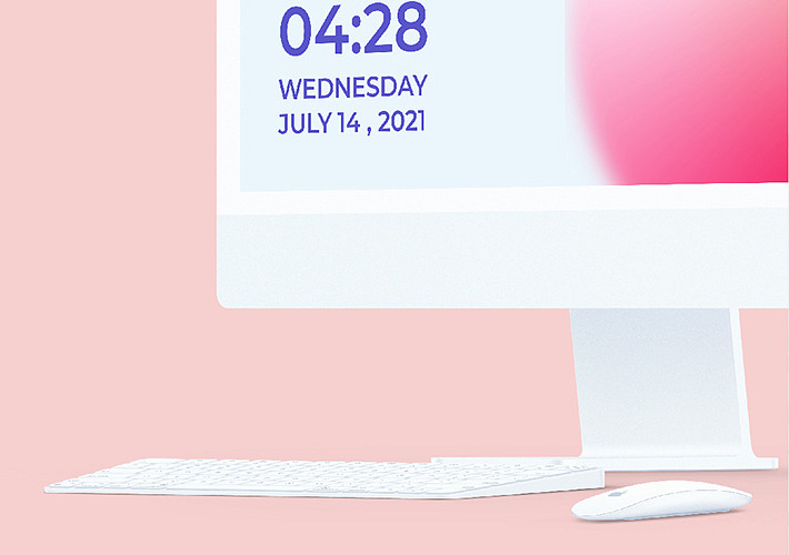 Mockups de iMac de Clay de 24 Pulgadas