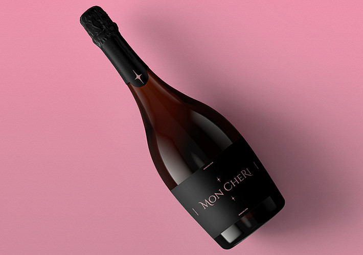 Paquete de Elegantes Botellas de Champán