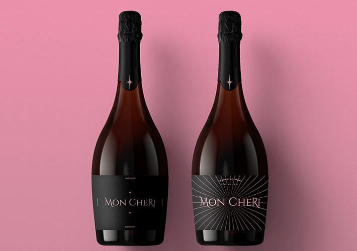 Paquete de Elegantes Botellas de Champán