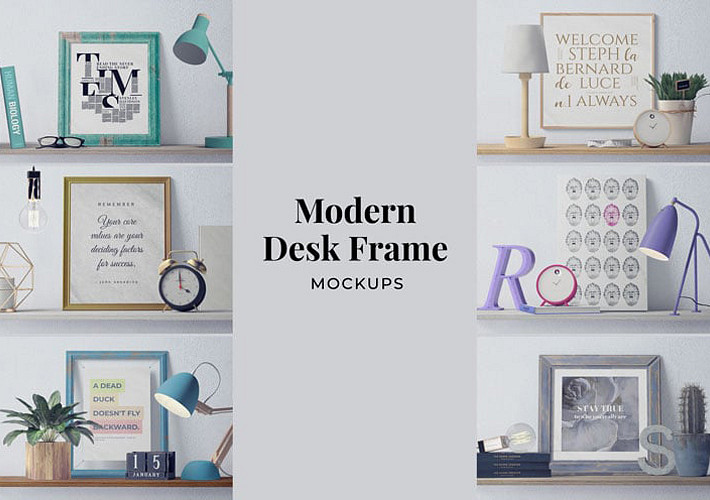 Mockups de Marcos de Escritorio Modernos