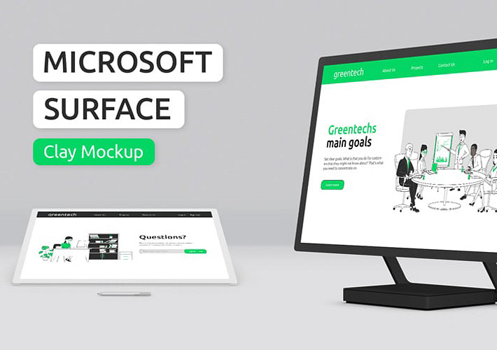 Microsoft Surface Kil Mockup'ları