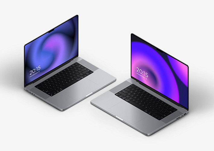 Gerçekçi MacBook Pro 16 Mockup Kiti