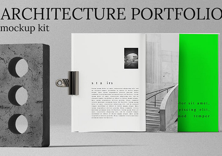 Mimari Portföyü Mockup Kiti