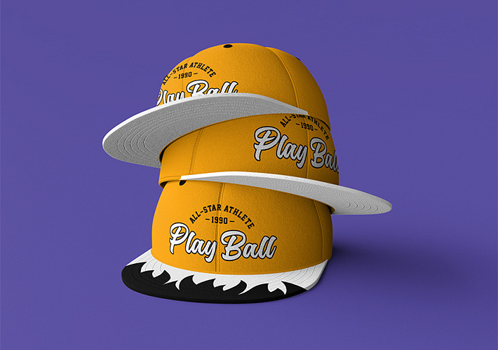 Maquettes de casquettes de baseball