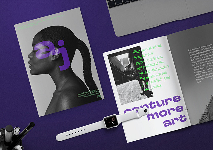 Maquette de couverture de magazine tendance