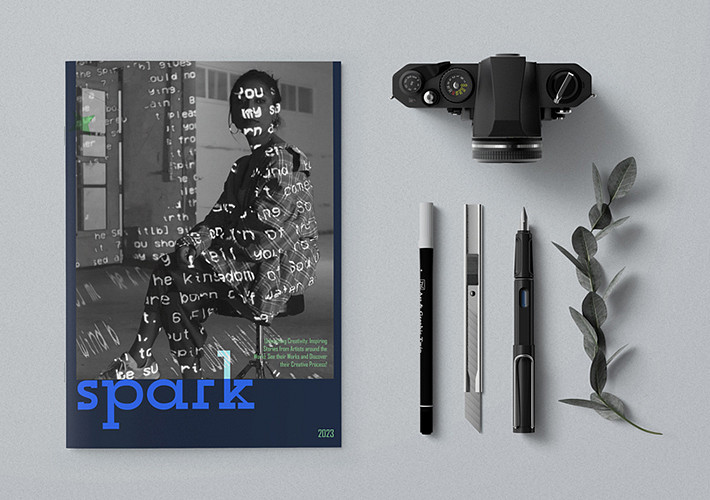 Maquette de couverture de magazine tendance